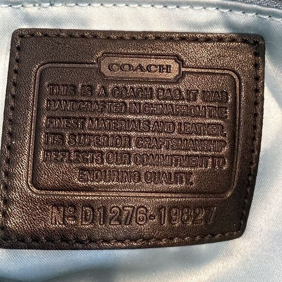 Coach Poppy Glam Glazed Black Leather Tote Shoulder Handbag Versatile Corp Core - Picture 6 of 10